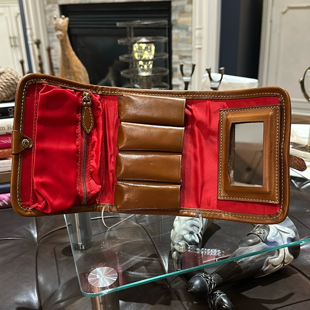 *HOLD* BOLDRINI SELLERIA Genuine Florentine Vacchetta Leather Cosmetics Bag - Picture 16 of 16